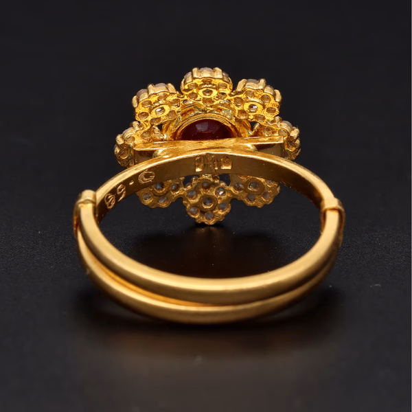 22ct Gold Ruby and Diamond Ring