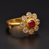 22ct Gold Ruby and Diamond Ring