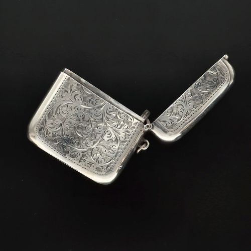 19th Century Birmingham Silver Bowed Vesta Case image-3