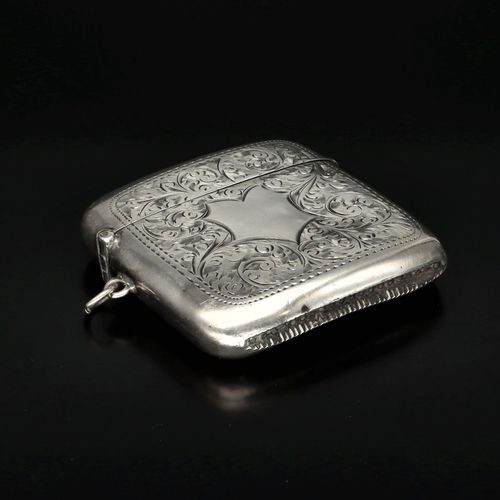 19th Century Birmingham Silver Bowed Vesta Case image-2