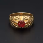 18ct Yellow Gold Ruby Ring