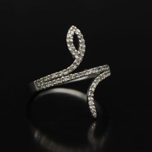 Gold Diamond Snake Ring