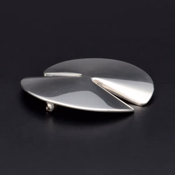 Modernist Danish Sterling Silver Brooch