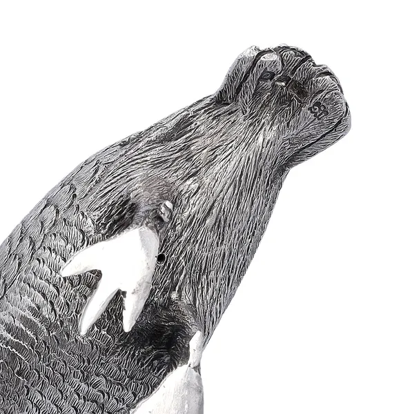 Naturalistic Cast Silver Model of a Grouse