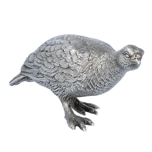 Naturalistic Cast Silver Model of a Grouse image-1