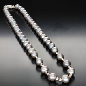 Silver Clasp Cultured Pearl Necklace