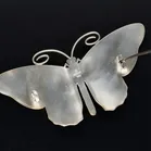 Large Marius Hammer Silver Gilt and Enamel Butterfly Brooch