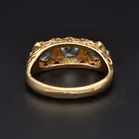 Vintage 18ct Yellow Gold Aquamarine & Diamond Ring