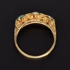 Vintage 18ct Yellow Gold Aquamarine & Diamond Ring