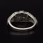 18K White Gold and Diamond Cluster Ring