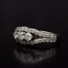 18K White Gold and Diamond Cluster Ring