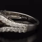 18K White Gold and Diamond Cluster Ring