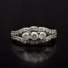 18K White Gold and Diamond Cluster Ring