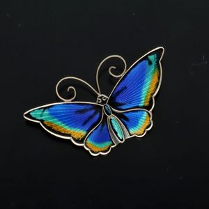 David Andersen Silver and Enamel Butterfly Brooch