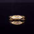 360° view of The Antique Victorian Three Diamond Engraved Ring