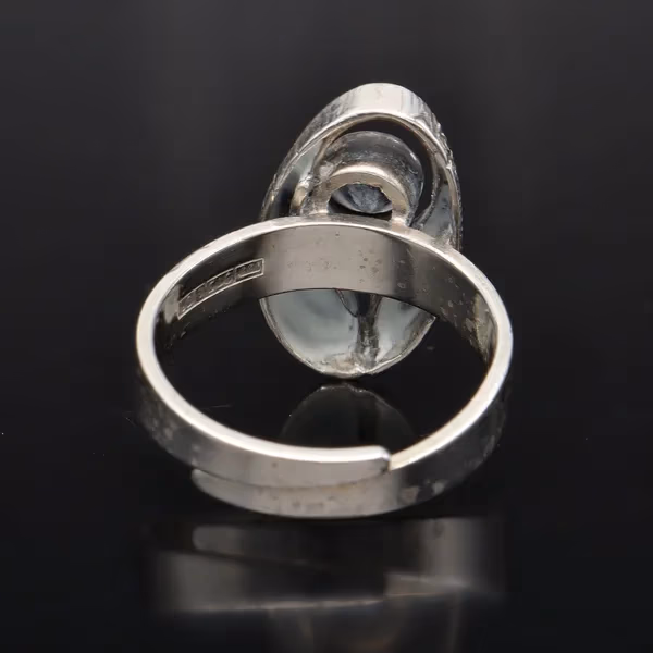 Adjustable Silver Rock Crystal Ring by Sten & Laine