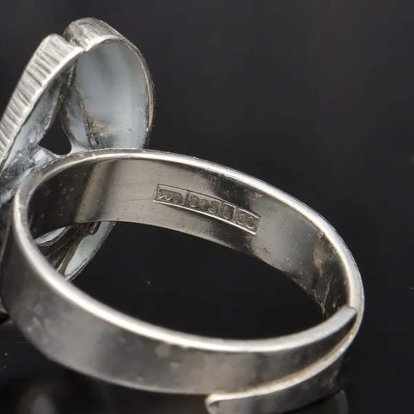 Adjustable Silver Rock Crystal Ring by Sten & Laine