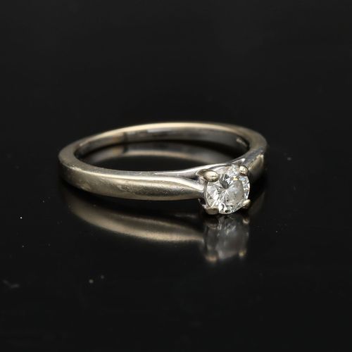 18ct Gold and Diamond Solitaire Ring image-1