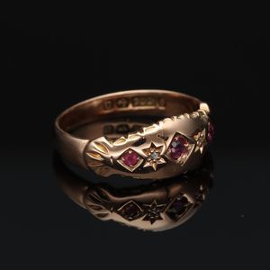Early 20th Century 9ct Gold Ruby and Diamond Ring