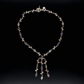 Dower and Hall Silver Gem Set Necklace