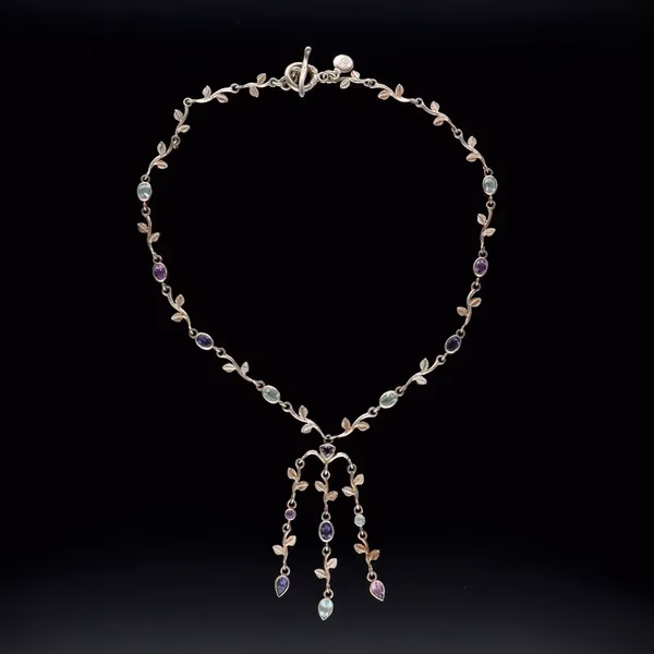 Dower and Hall Silver Gem Set Necklace