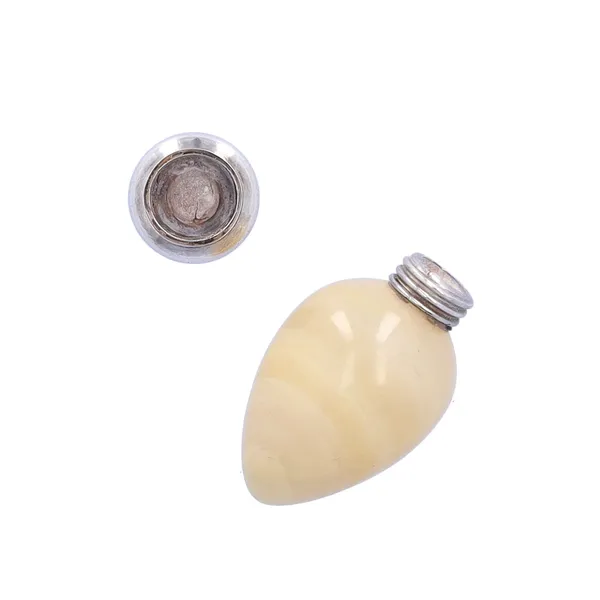 Victorian Agate Sampson Mordan Silver Topped Scent Bottle