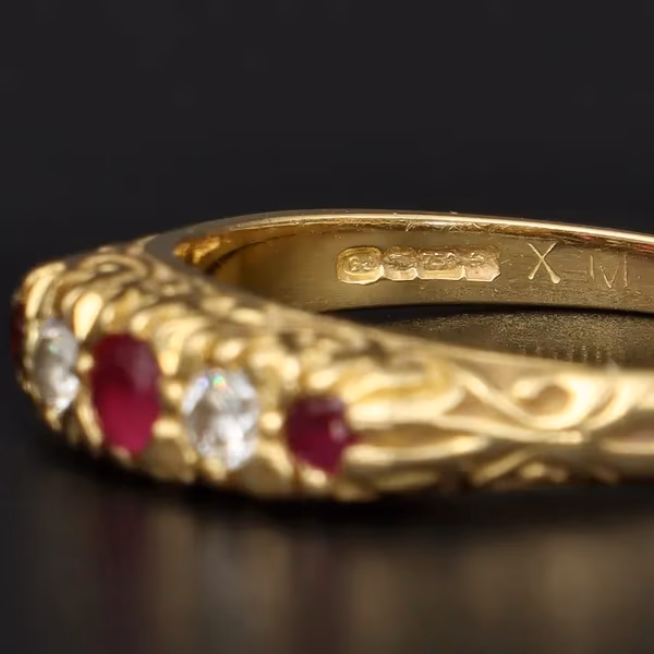 18ct Gold Ruby and Diamond Ring