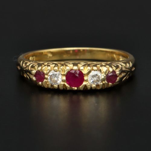 18ct Gold Ruby and Diamond Ring image-2