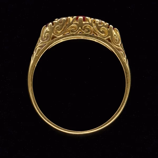 18ct Gold Ruby and Diamond Ring