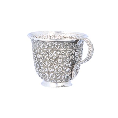 19th Century Indian Silver Cup and Saucer image-3