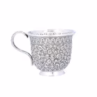 19th Century Indian Silver Cup and Saucer