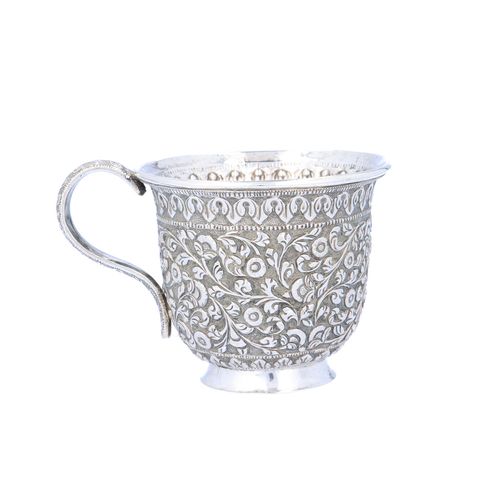 19th Century Indian Silver Cup and Saucer image-2