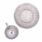 19th Century Indian Silver Cup and Saucer