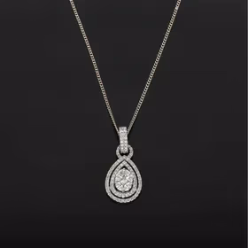 18ct Gold Solitaire Diamond Pendant Necklace
