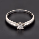 18ct White Gold Solitaire Diamond Ring