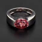 Mappin & Webb 18ct White Gold Pink Tourmaline Ring
