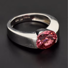Mappin & Webb 18ct White Gold Pink Tourmaline Ring