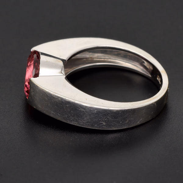 Mappin & Webb 18ct White Gold Pink Tourmaline Ring