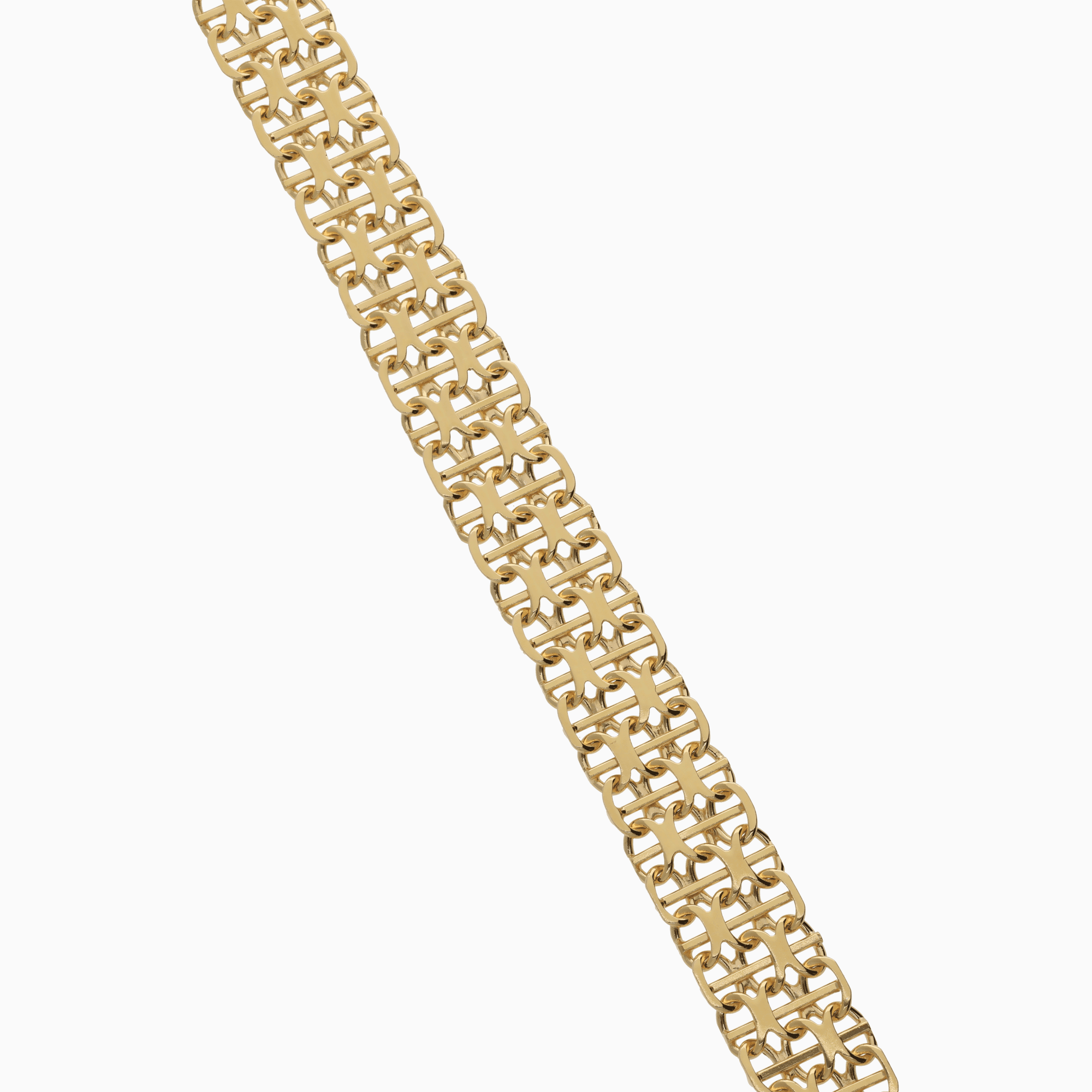 X-länk med stav armband 15,30g 18K guld