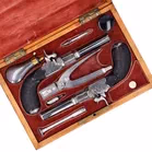 Fine Cased Pair of 60 Bore Precussion Boxlock Pocket Pistols
