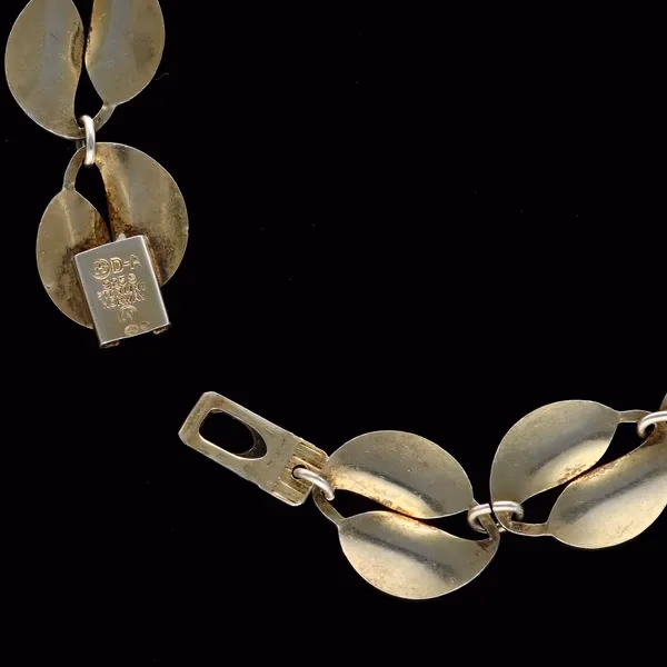 David Andersen Vermeil Silver and Guilloche Enamel Necklace