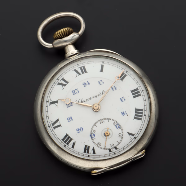 Antique Swiss Silver Keyless Chronometer