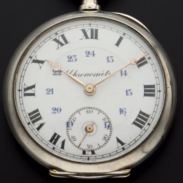 Antique Swiss Silver Keyless Chronometer