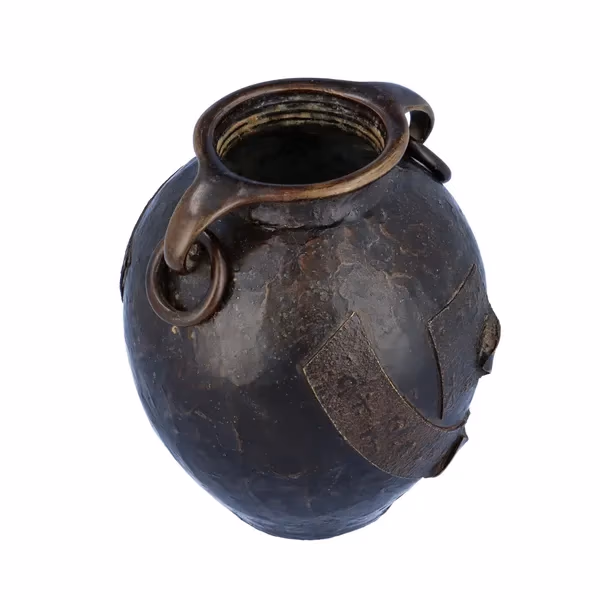 Oriental Bronze Twin Handled Vase