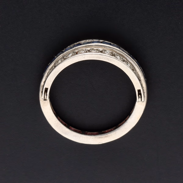 18ct White Gold Art Deco Day & Night Ring
