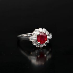 18ct Gold Ruby and Diamond Ring