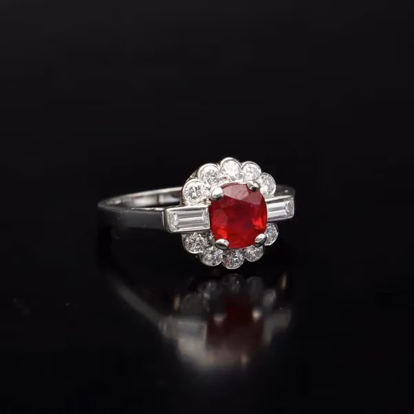 18ct Gold Ruby and Diamond Ring
