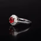 18ct Gold Ruby and Diamond Ring