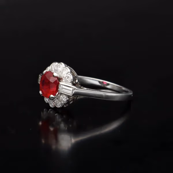 18ct Gold Ruby and Diamond Ring