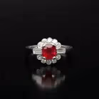 18ct Gold Ruby and Diamond Ring